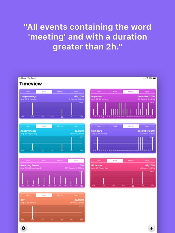 Screenshot #4 pour Timeview - Calendar Statistics