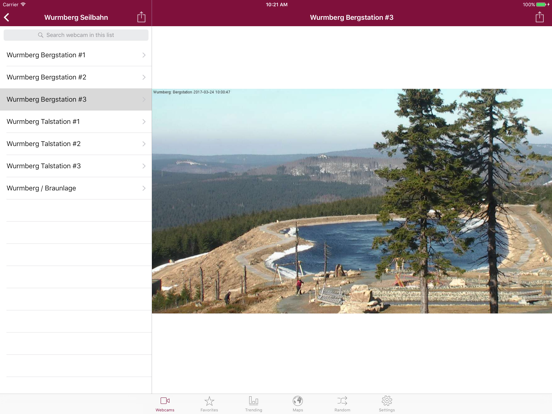 Harz Webcams iPad screenshot 5 - Travel app