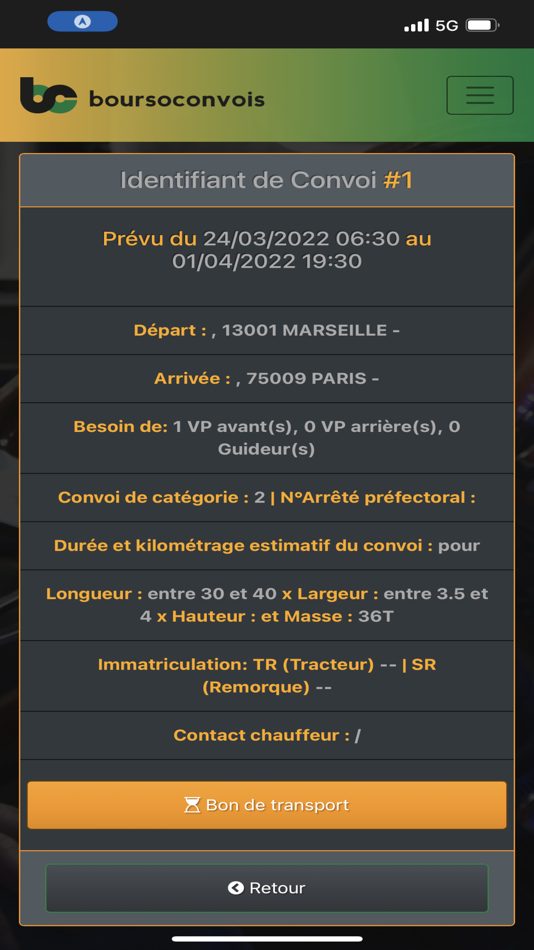 #4. BoursoConvois (iOS) 由: booking-convois.com
