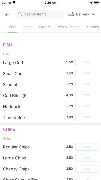 Kings fish bar Screenshot