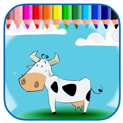 Draw Big Cows Coloring Games For Kids Edition Icon