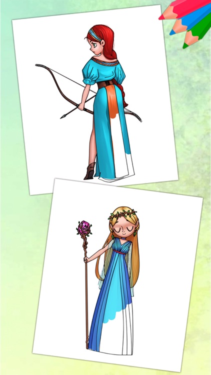 Princess coloring book pages – games for kids