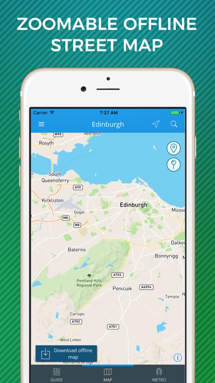 Edinburgh Travel Guide with Offline Street Map