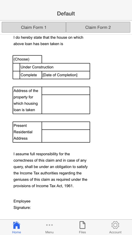 Housing Loan Claim Form screenshot-1