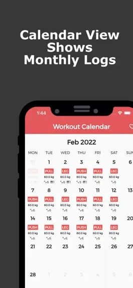 Game screenshot Workout Calendar: Track/Log mod apk