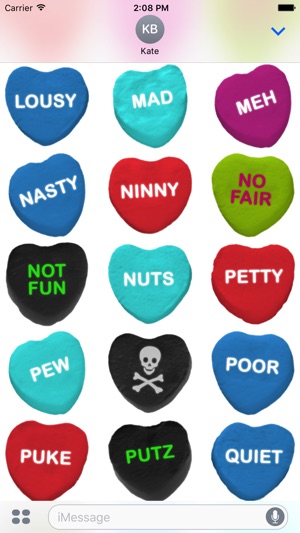 Candy Hearts Stickers #2 for iMessage(圖4)-速報App