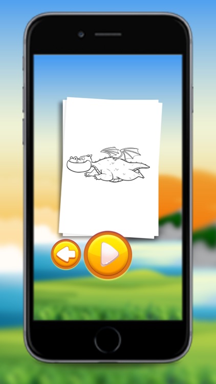 Dragons Coloring Book Game for Little Kids