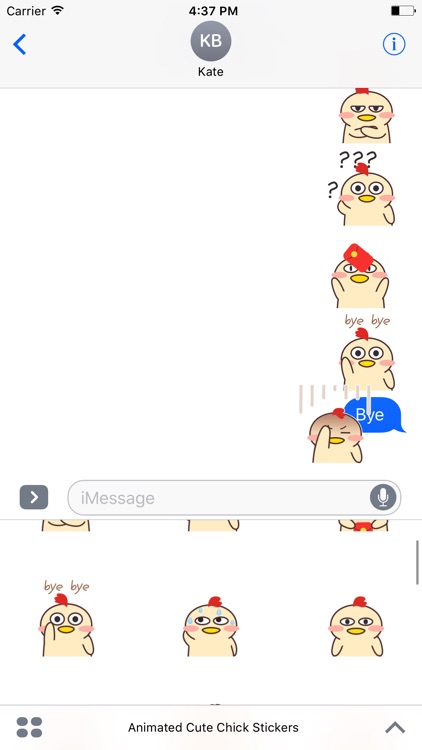Animated Cute Chick Stickers For iMessage screenshot-4