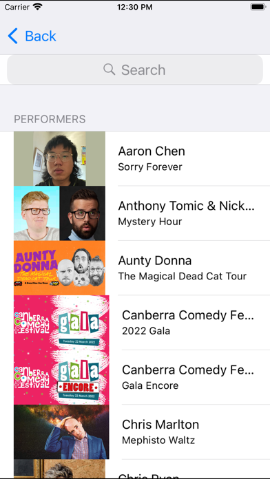 Canberra Comedy Festival Screenshot