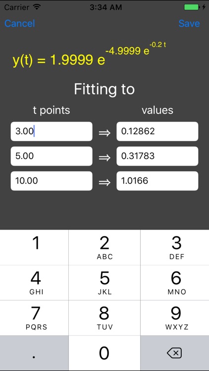 Gompertz function graphing calculator and fitter