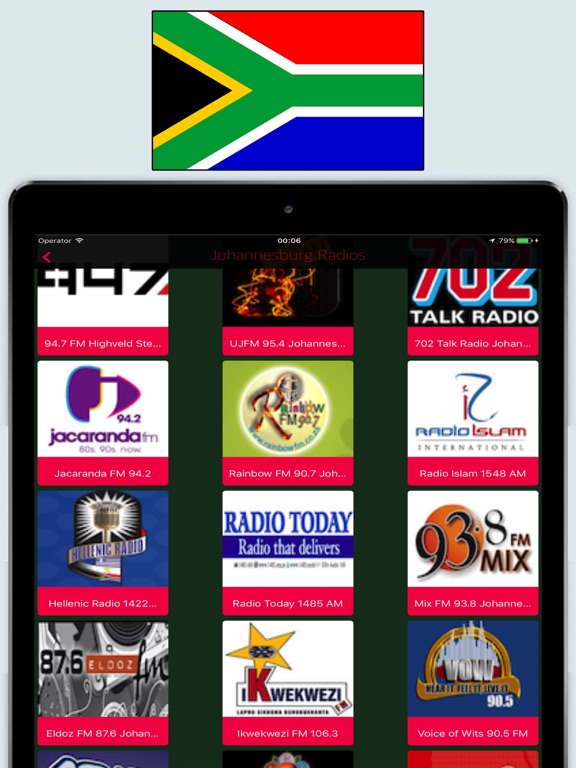 Radio South Africa FM / Radio Stations Online Live iPad screenshot 1 - Music app