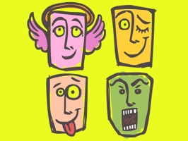 Abstract Face Stickers