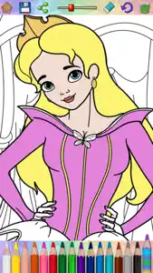 Fairy princess coloring book pages for kids screenshot #5 for iPhone