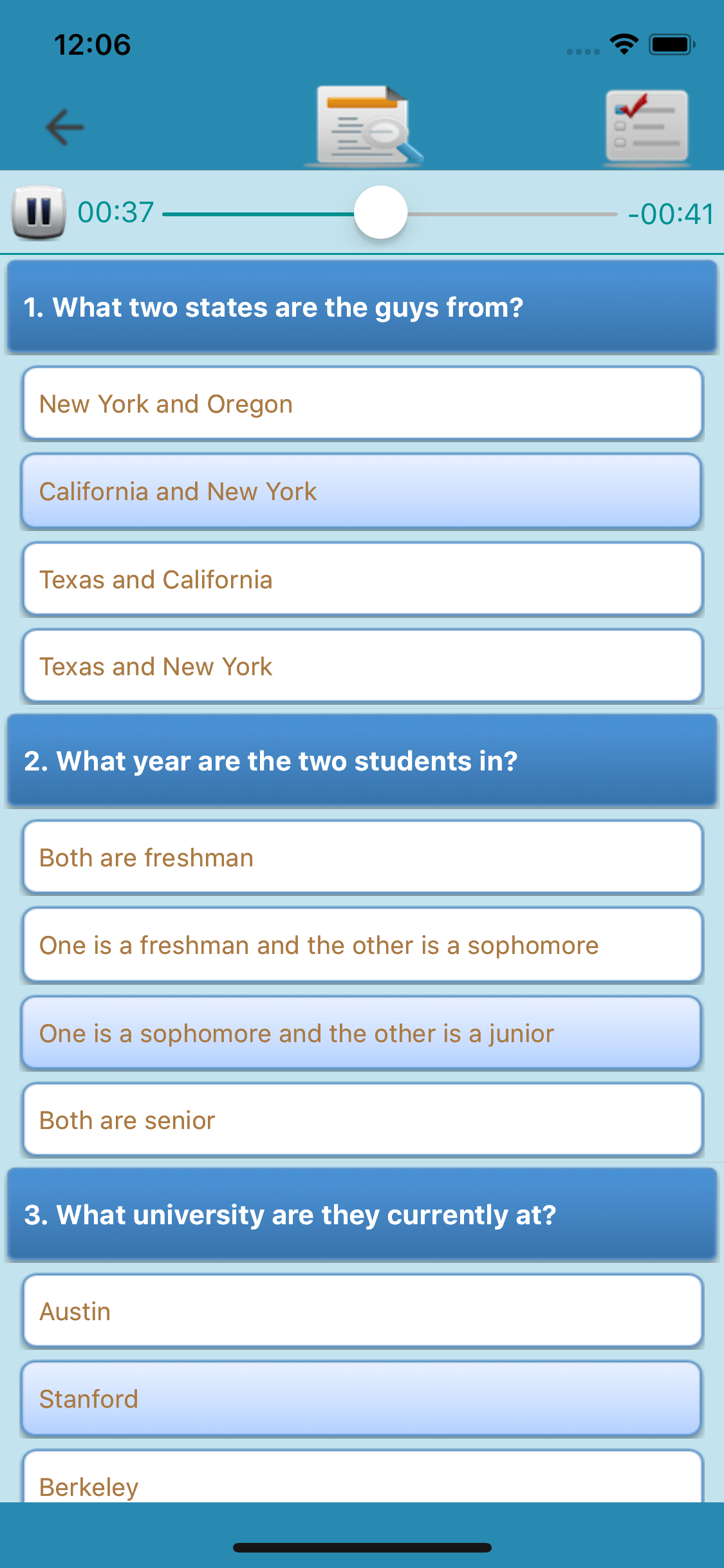 Audio Quiz: English Levels screenshot 3