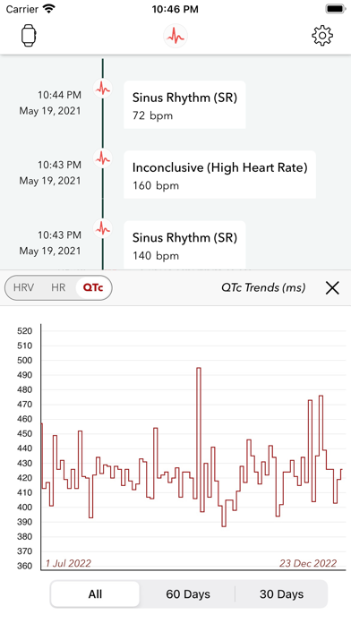 ECG+ | Analyzer for QTc & HRV Screenshot