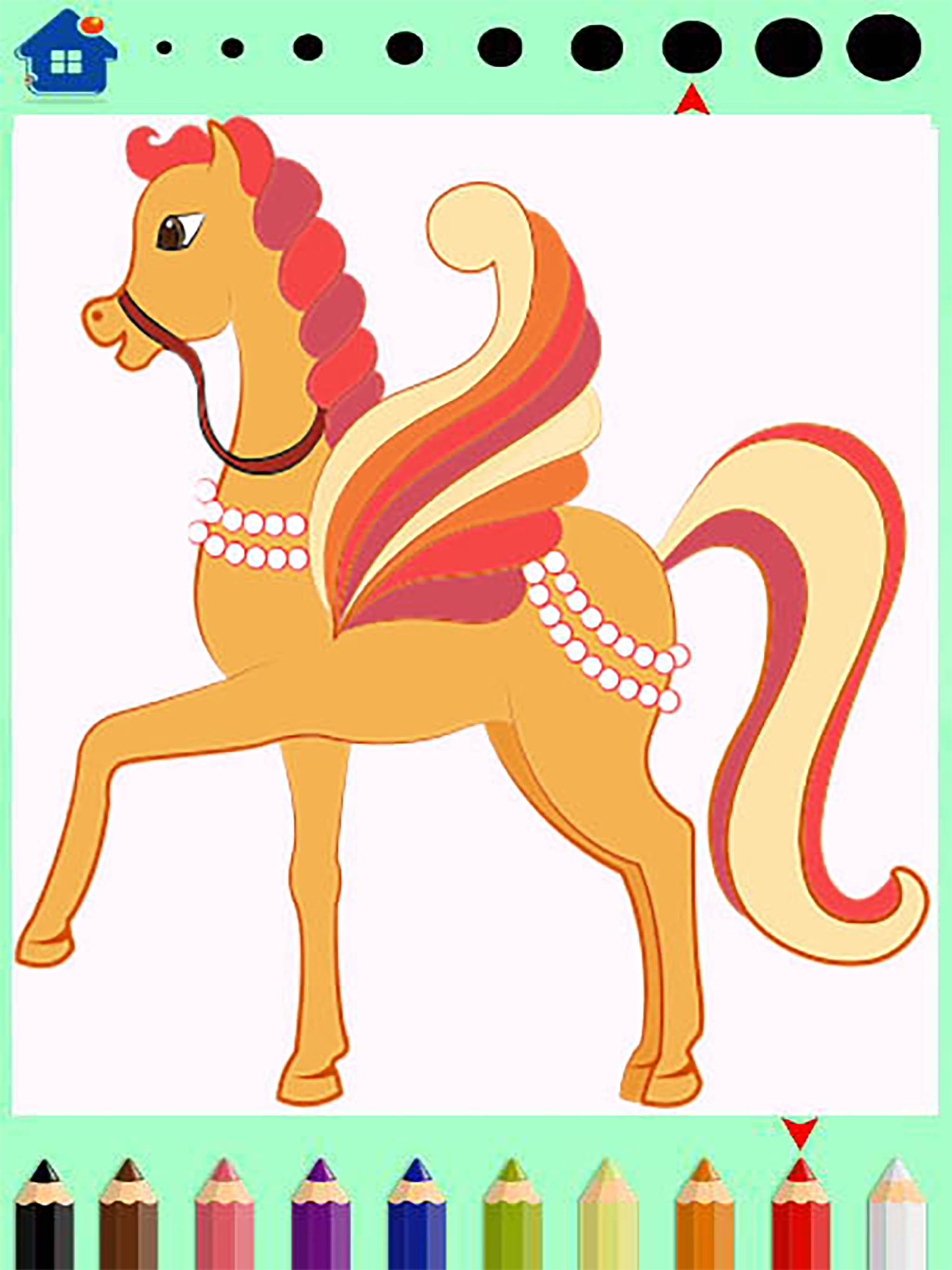kids dinosaur and pony coloring book screenshot 5