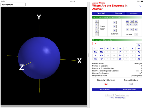 Screenshot #4 pour ODYSSEY Atomic Orbitals
