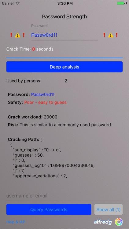 Password strength calculator