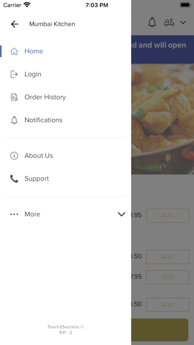 Mumbai Kitchen St James Street Screenshot
