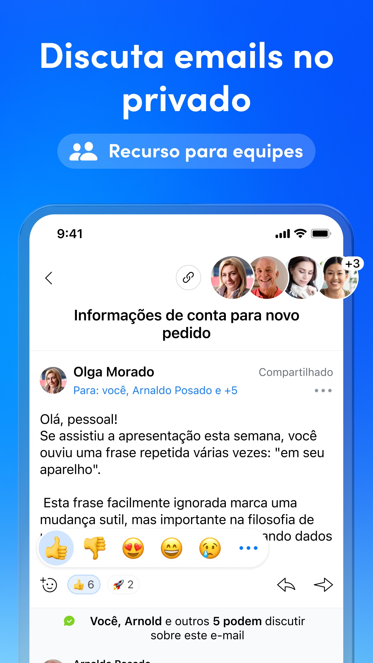 Screenshot do app Spark Mail: E-mail com IA