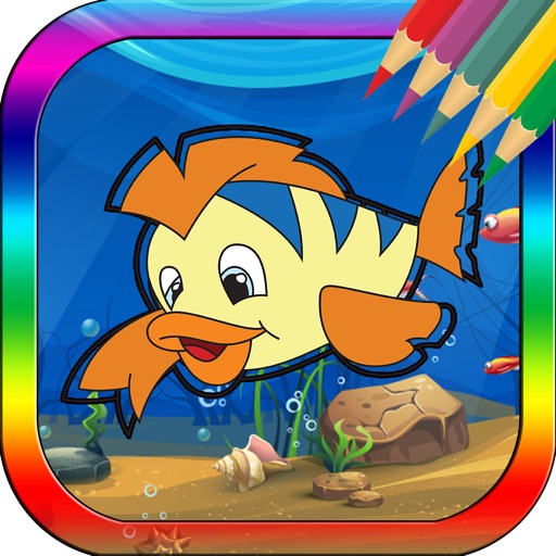 Fantasy UnderWater Coloring Book for Toddlers Game icon