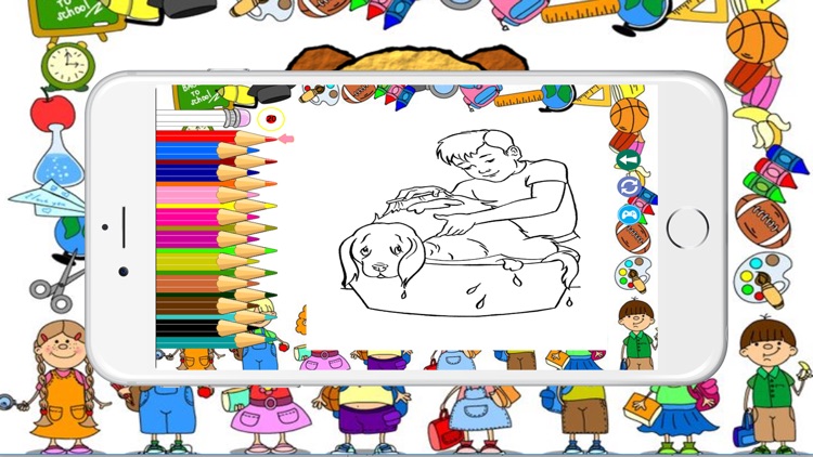 Dog Animal Coloring BookPages  For Kids