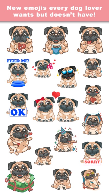 PugLoveMoji - Stickers & Keyboard For Pugs