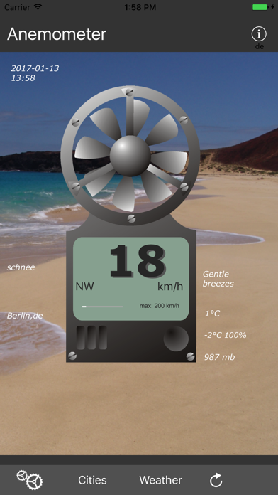 Anemometer Screenshot