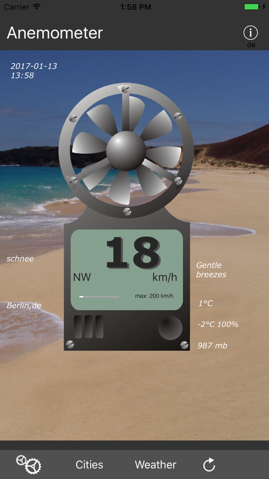 #1. Anemometer (iOS) 由: Kai Bruchmann