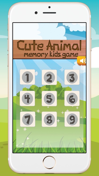 Cute Animals Memory Kids Game