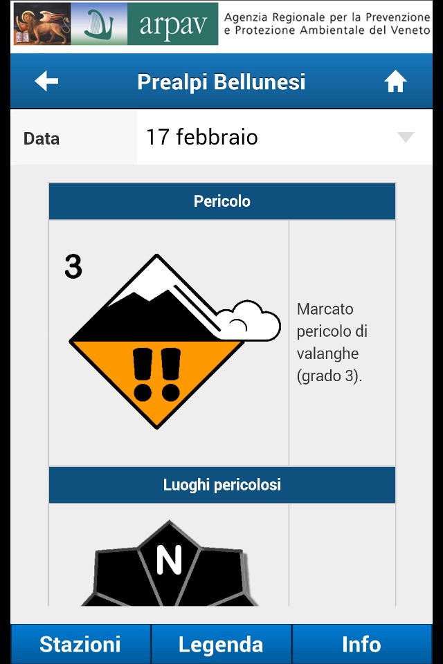 App ARPAV Neve e Valanghe screenshot 2