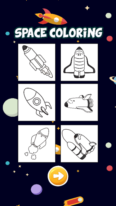 子供のゲームのためのロケット宇宙塗り絵のおすすめ画像2
