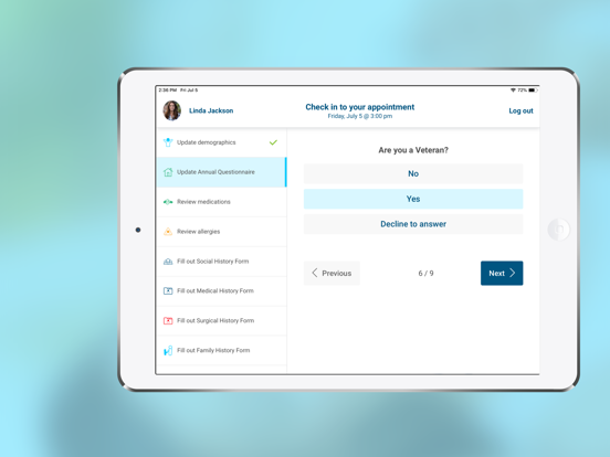 Qure4u Check-in iPad screenshot 5 - Medical app