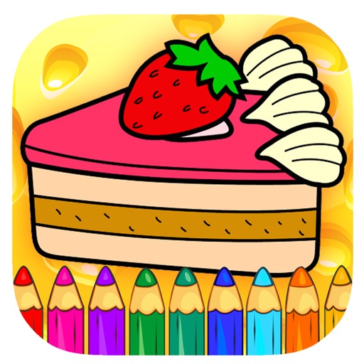 Strawberry Cake Coloring Book Game Edition Icon