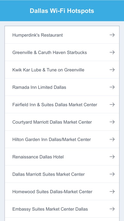 Dallas City Wifi Hotspots