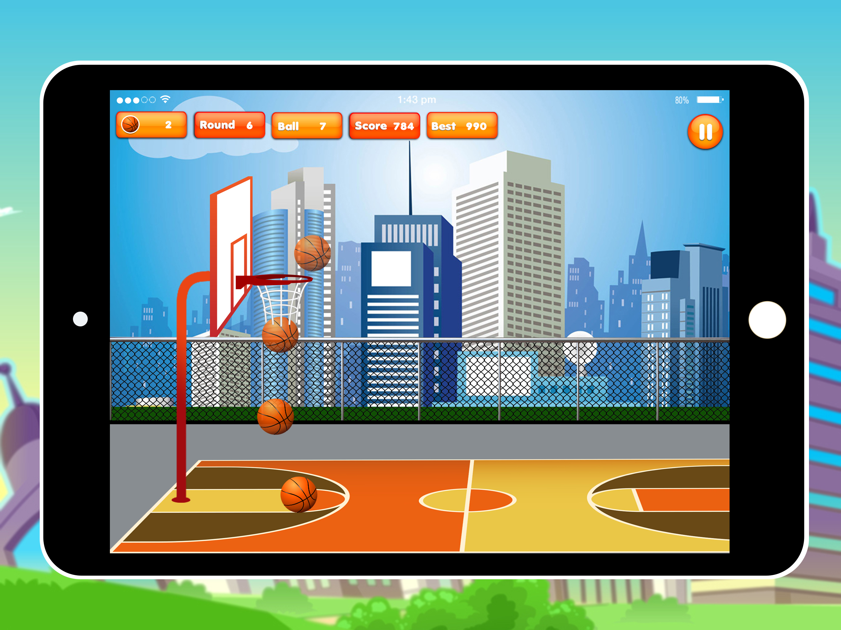 Basket Ball - Catch Up Basketball screenshot 7