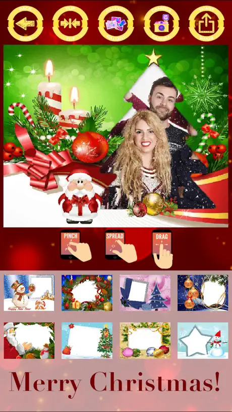 Marcos de fotos de Feliz Navidad - crear tarjetas