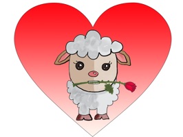 Funny Valentine's Day Lamb Stickers!