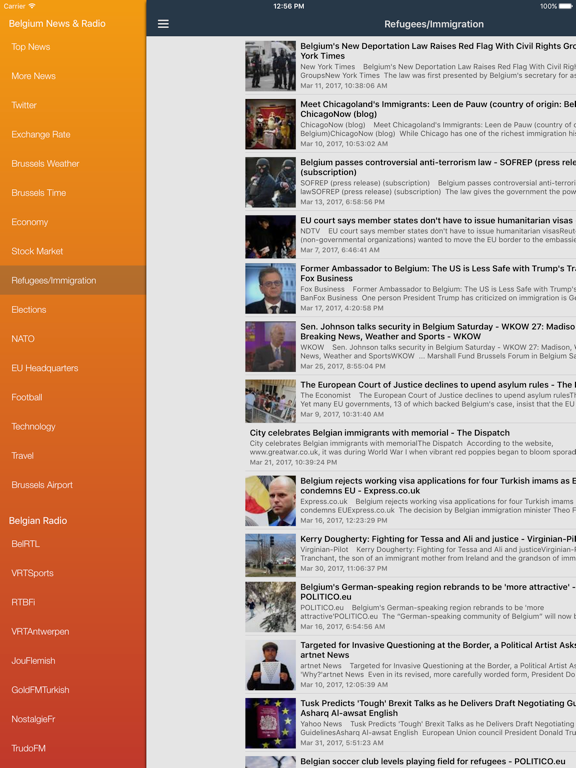 Belgium News in English Today & Belgian Radio iPad screenshot 4 - News app