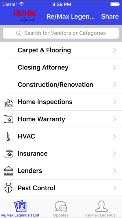 Legends Preferred Vendors