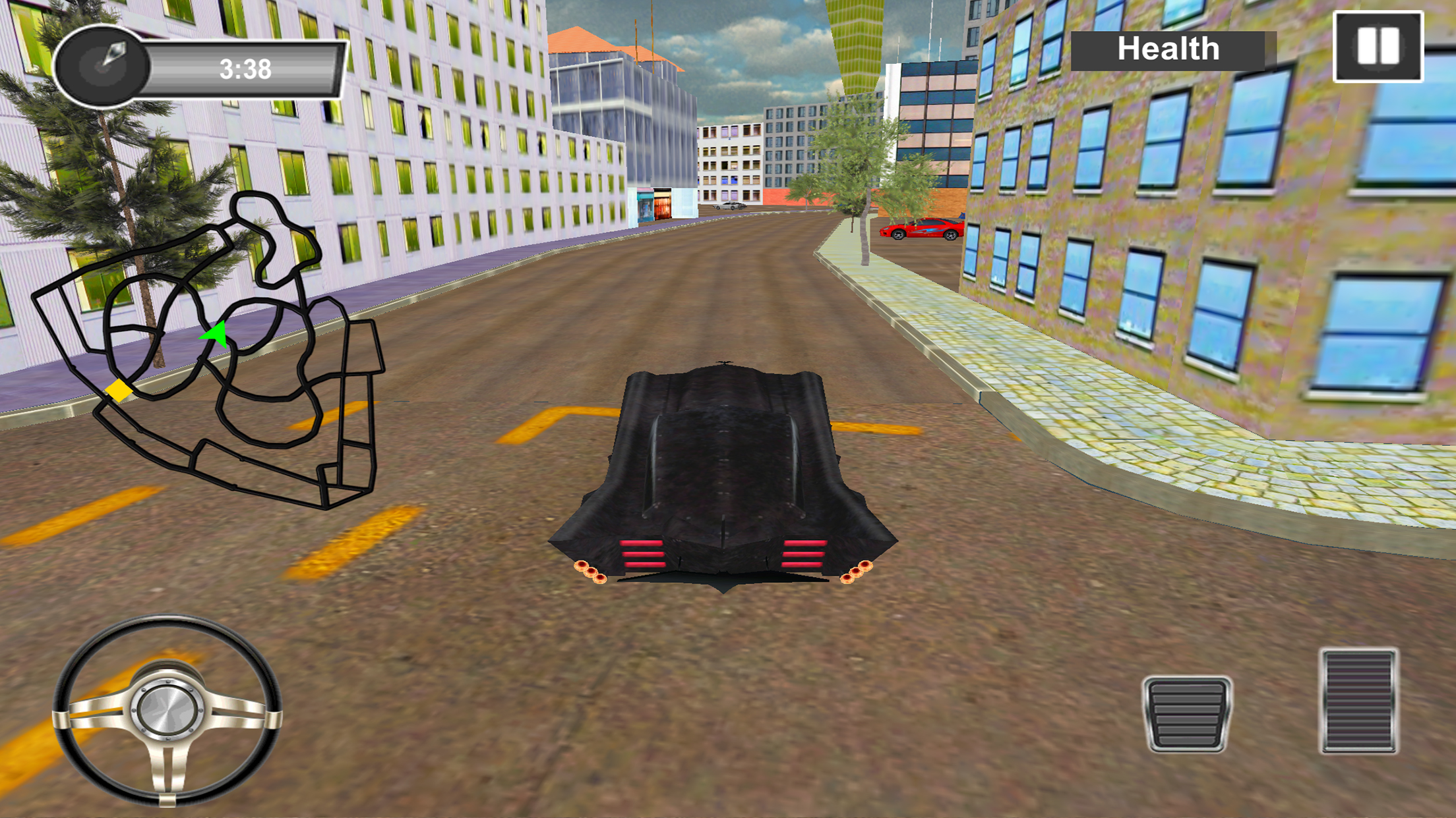 Real Bat Car Driving Simulator – Fast Race on Road