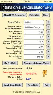 intrinsic value calculator eps iphone screenshot 3