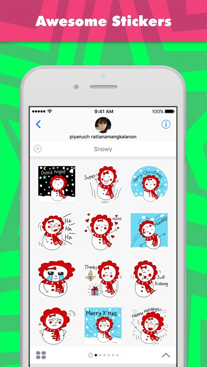 Snowy stickers by piyanuch rattanamangkalanon