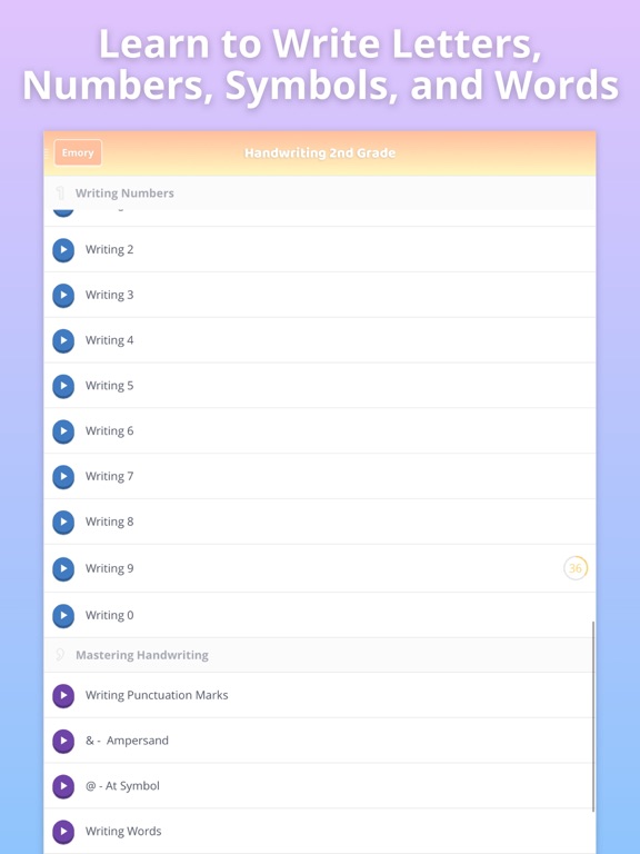 Learn Handwriting 2nd Grade iPad screenshot 7 - Education app