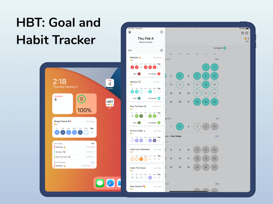HBT: Daily Goal, Habit Tracker iPad screenshot 1 - Productivity app