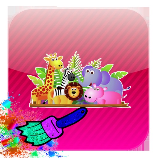 Tap Coloring Zoo Animals For Kids Icon