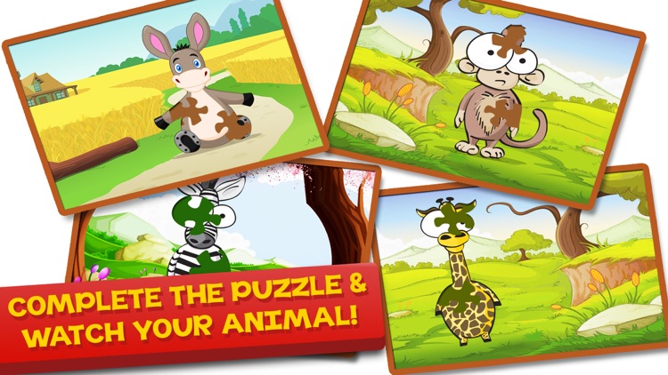 Animal Jigsaw Puzzle Games Kids Toddlers Learning screenshot-3