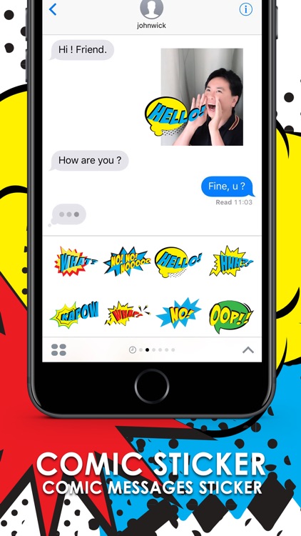 Comic Message Sticker Collection for iMessage
