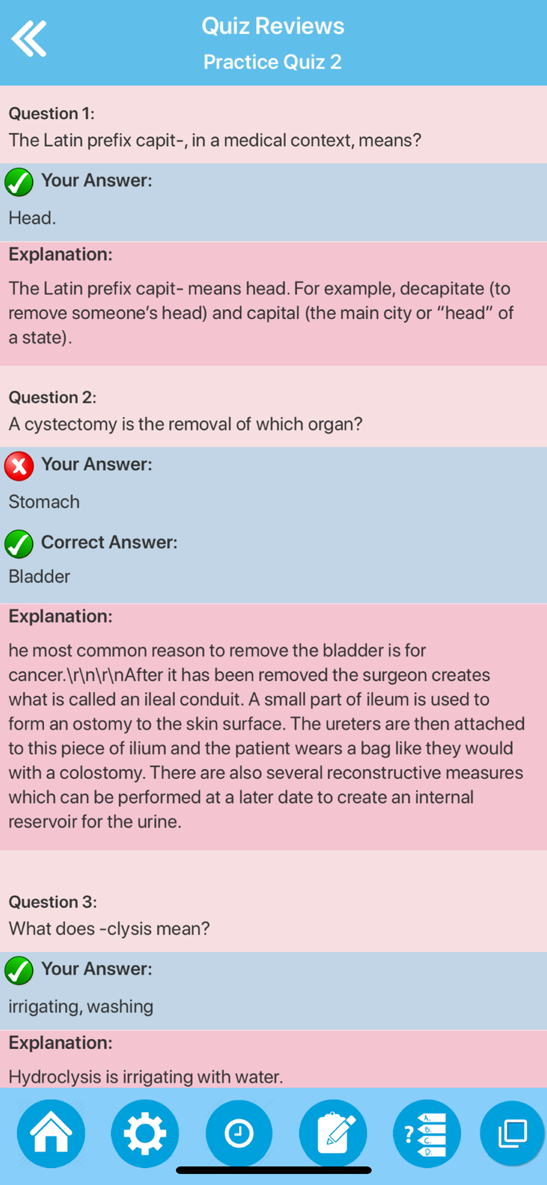 Medical Terminologies Quiz screenshot 3
