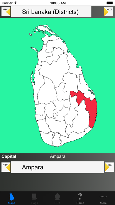 Screenshot #1 pour Sri Lanka District Maps and Capitals